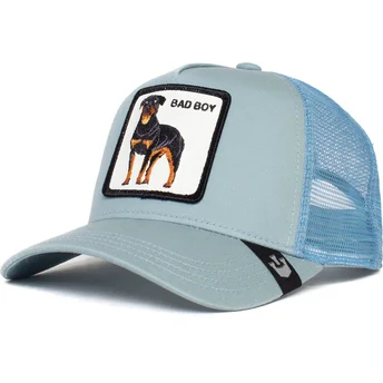 trucker-kasket-bla-hund-rottweiler-bad-boy-truckin-the-farm-fra-goorin-bros