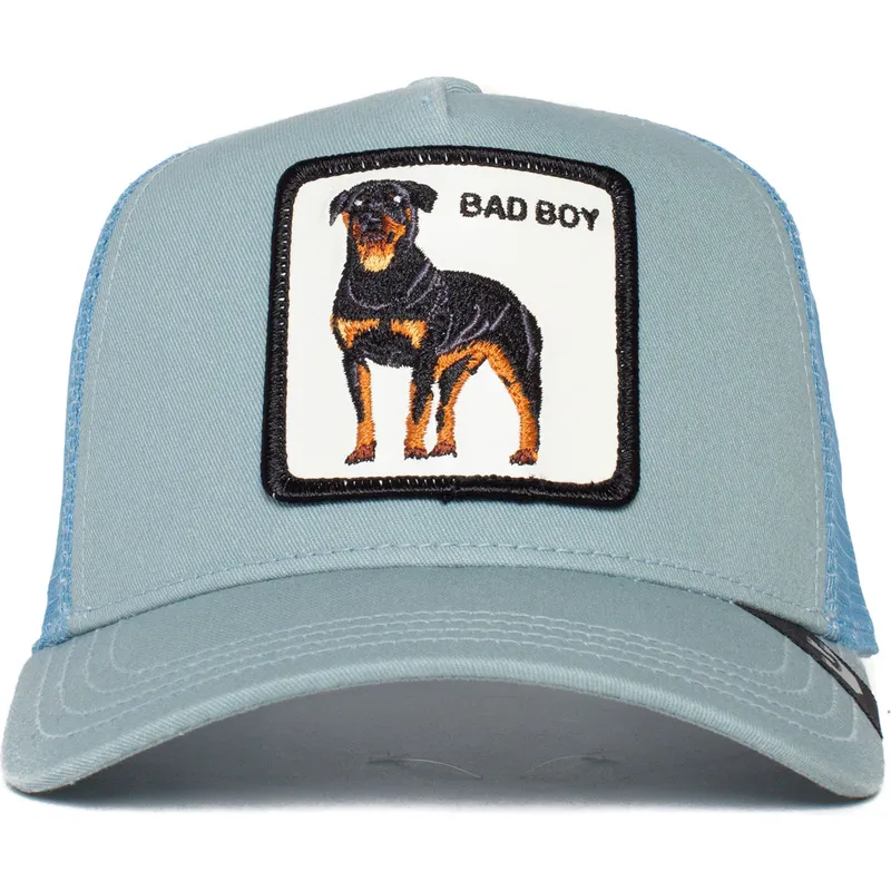 trucker-kasket-bla-hund-rottweiler-bad-boy-truckin-the-farm-fra-goorin-bros
