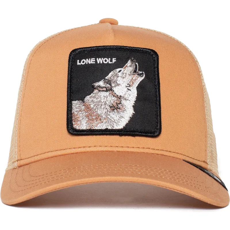 trucker-kasket-orange-ulv-lone-wolf-truckin-the-farm-fra-goorin-bros