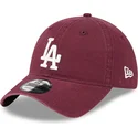 justerbar-9twenty-league-essential-bordeaux-buet-kasket-fra-los-angeles-dodgers-mlb-fra-new-era