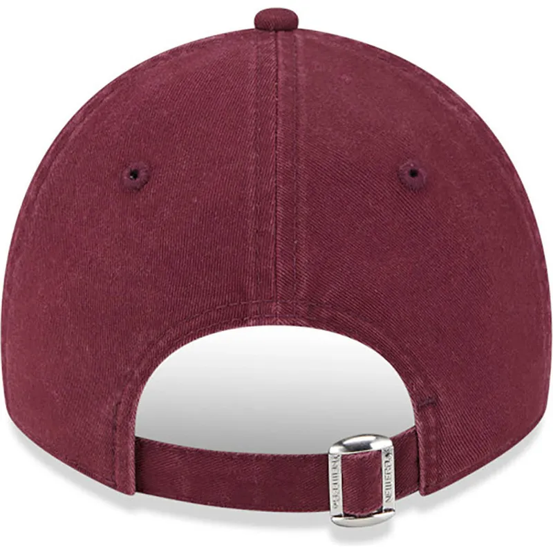 justerbar-9twenty-league-essential-bordeaux-buet-kasket-fra-los-angeles-dodgers-mlb-fra-new-era