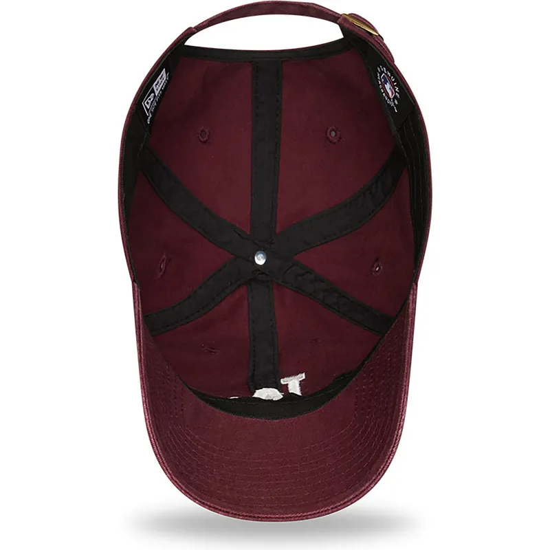 justerbar-9twenty-league-essential-bordeaux-buet-kasket-fra-los-angeles-dodgers-mlb-fra-new-era