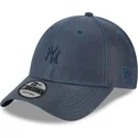 kasketter-buet-marinebla-justerbar-rem-9forty-millerain-fra-new-york-yankees-mlb-af-new-era
