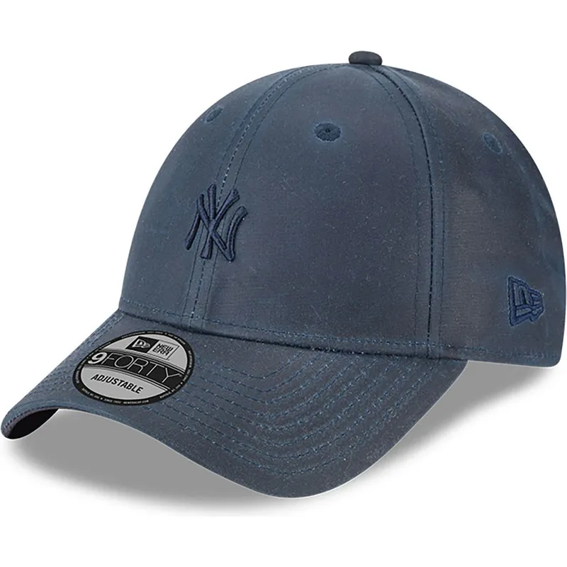 kasketter-buet-marinebla-justerbar-rem-9forty-millerain-fra-new-york-yankees-mlb-af-new-era