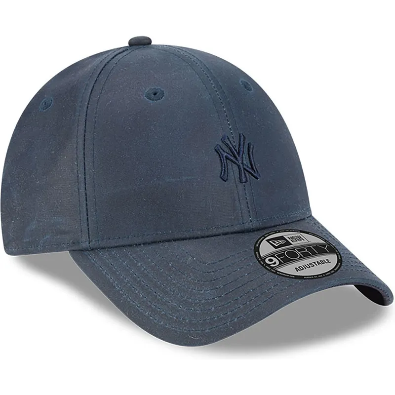 kasketter-buet-marinebla-justerbar-rem-9forty-millerain-fra-new-york-yankees-mlb-af-new-era
