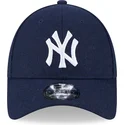 kasketter-buet-marinebla-justerbar-rem-9forty-essential-melton-wool-fra-new-york-yankees-mlb-af-new-era