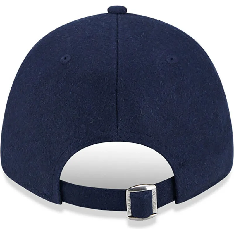 kasketter-buet-marinebla-justerbar-rem-9forty-essential-melton-wool-fra-new-york-yankees-mlb-af-new-era