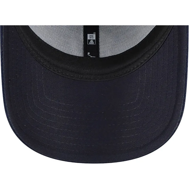 kasketter-buet-marinebla-justerbar-rem-9forty-essential-melton-wool-fra-new-york-yankees-mlb-af-new-era