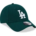 kasketter-buet-gron-justerbar-rem-9forty-essential-melton-wool-fra-los-angeles-dodgers-mlb-af-new-era