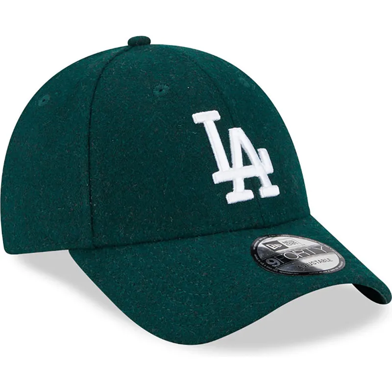 kasketter-buet-gron-justerbar-rem-9forty-essential-melton-wool-fra-los-angeles-dodgers-mlb-af-new-era