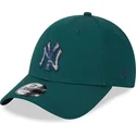 new-york-yankees-mlb-new-era-9forty-check-infill-justerbar-gron-buet-kasket