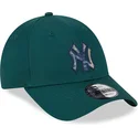 kasketter-buet-gron-justerbar-rem-9forty-check-infill-fra-new-york-yankees-mlb-af-new-era