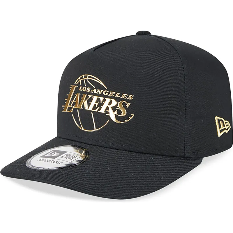 new-era-los-angeles-lakers-nba-a-frame-foil-pack-sort-buet-snapback-kasket