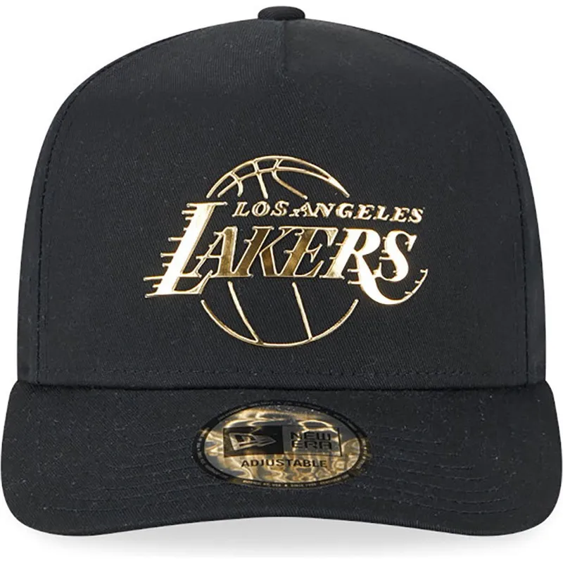 new-era-los-angeles-lakers-nba-a-frame-foil-pack-sort-buet-snapback-kasket