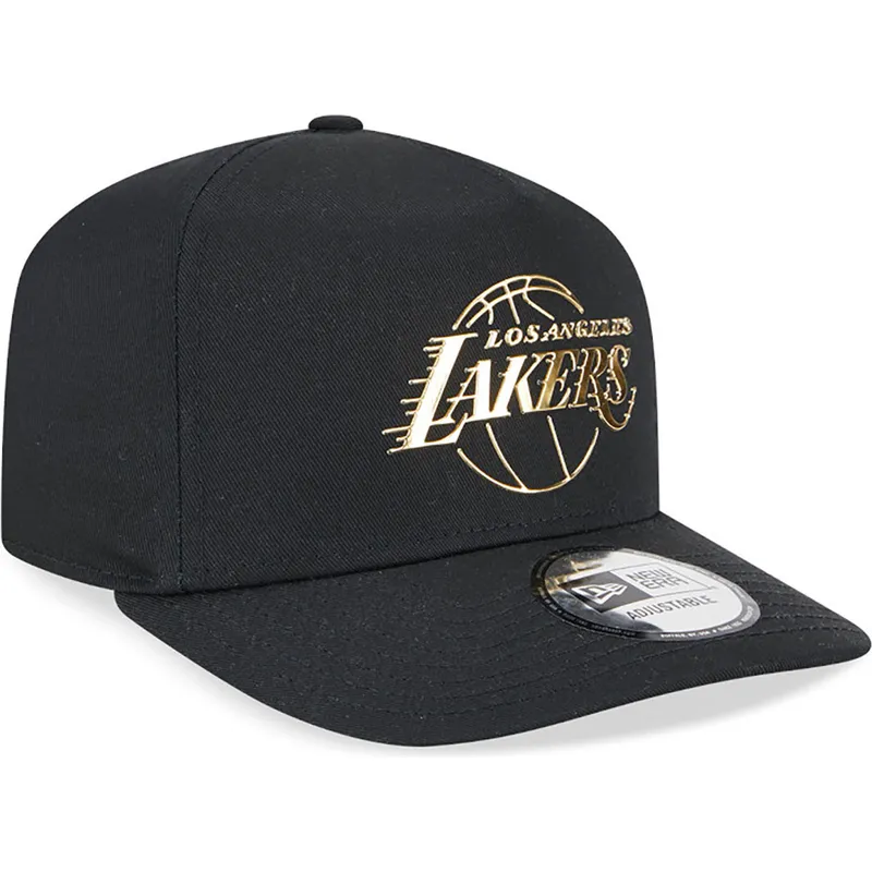 new-era-los-angeles-lakers-nba-a-frame-foil-pack-sort-buet-snapback-kasket