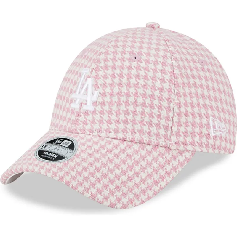 kasketter-buet-rosa-justerbar-rem-9forty-houndstooth-fra-los-angeles-dodgers-mlb-af-new-era kasketter-buet-rosa-justerbar-rem-9forty-houndstooth-fra-los-angeles-dodgers-mlb-af-new-era