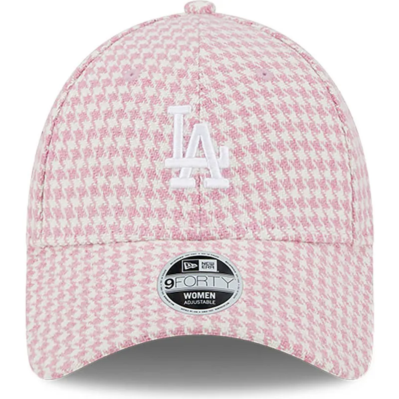 kasketter-buet-rosa-justerbar-rem-9forty-houndstooth-fra-los-angeles-dodgers-mlb-af-new-era kasketter-buet-rosa-justerbar-rem-9forty-houndstooth-fra-los-angeles-dodgers-mlb-af-new-era