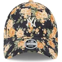 new-era-new-york-yankees-mlb-9forty-floral-cord-justerbar-marinebla-kvindekasket-med-buet-skygge