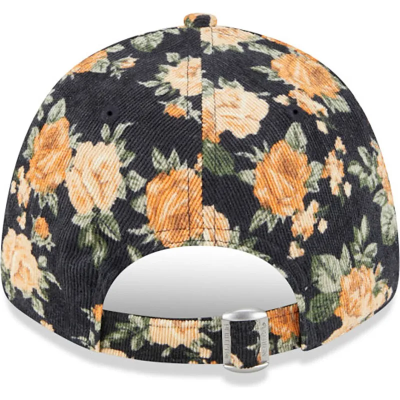 kasketter-buet-marinebla-justerbar-rem-9forty-floral-cord-fra-new-york-yankees-mlb-af-new-era