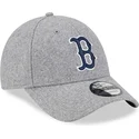 justerbar-gra-buet-kasket-med-blat-logo-9forty-essential-melton-wool-fra-boston-red-sox-mlb-fra-new-era