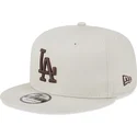 kasketter-flad-beige-snapback-marron-9fifty-league-essential-fra-los-angeles-dodgers-mlb-af-new-era