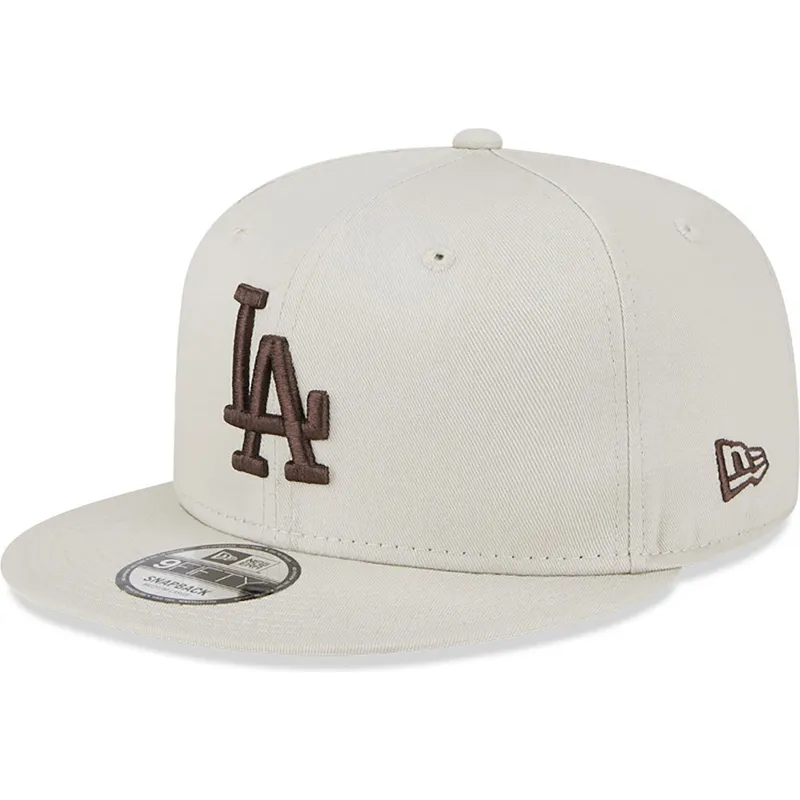 kasketter-flad-beige-snapback-marron-9fifty-league-essential-fra-los-angeles-dodgers-mlb-af-new-era