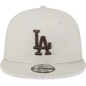 kasketter-flad-beige-snapback-marron-9fifty-league-essential-fra-los-angeles-dodgers-mlb-af-new-era