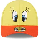 justerbar-gul-og-orange-buet-kasket-til-drenge-9forty-med-tweety-looney-tunes-fra-new-era