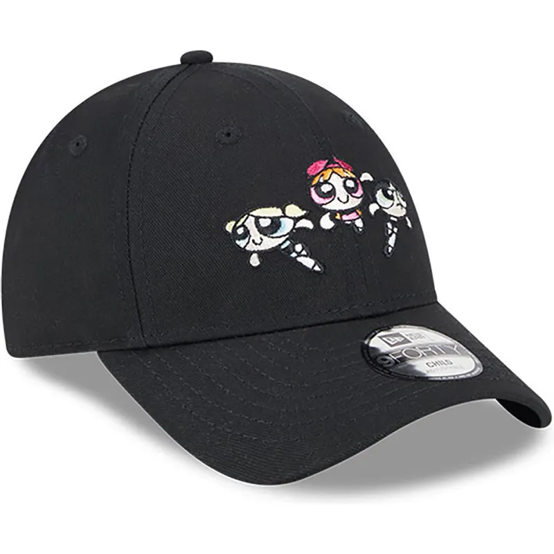 kasketter-buet-sort-justerbar-rem-til-barn-9forty-fra-petalo-burbuja-y-cactus-las-supernenas-af-new-era
