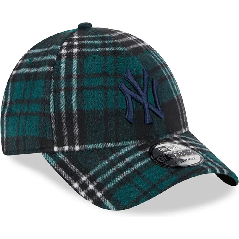kasketter-buet-gron-justerbar-rem-9forty-check-fra-new-york-yankees-mlb-af-new-era kasketter-buet-gron-justerbar-rem-9forty-check-fra-new-york-yankees-mlb-af-new-era