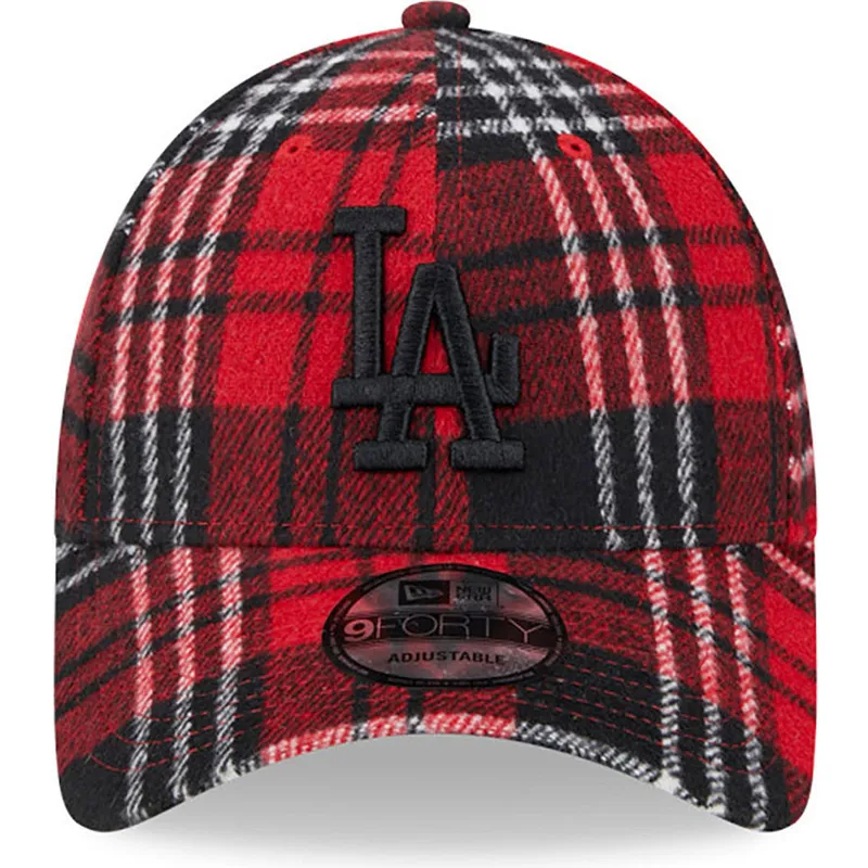 kasketter-buet-rod-justerbar-rem-negro-9forty-check-fra-los-angeles-dodgers-mlb-af-new-era kasketter-buet-rod-justerbar-rem-negro-9forty-check-fra-los-angeles-dodgers-mlb-af-new-era