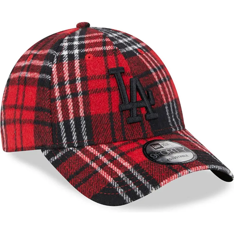 kasketter-buet-rod-justerbar-rem-negro-9forty-check-fra-los-angeles-dodgers-mlb-af-new-era kasketter-buet-rod-justerbar-rem-negro-9forty-check-fra-los-angeles-dodgers-mlb-af-new-era