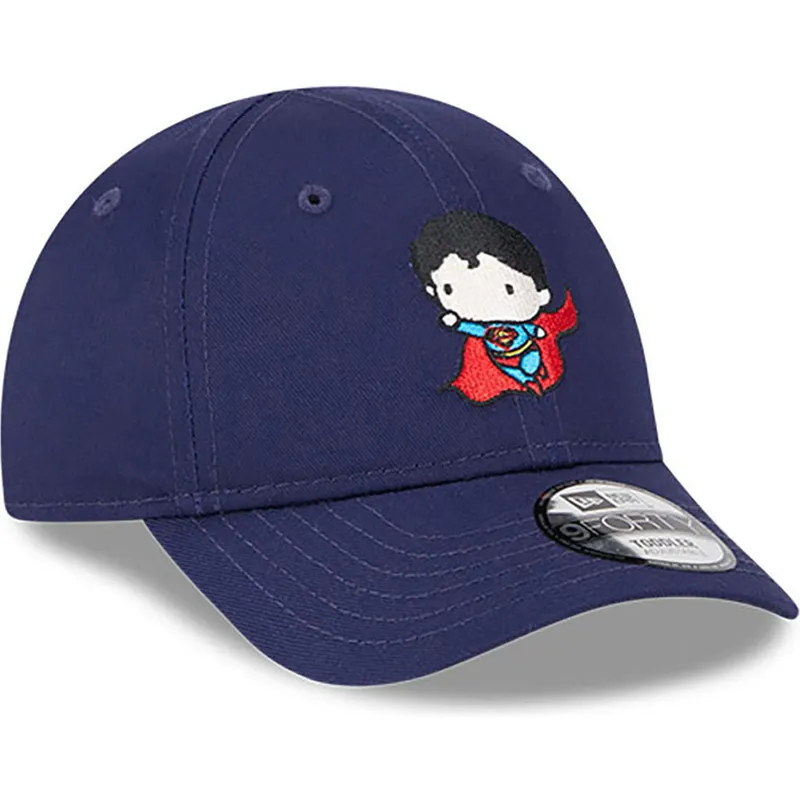 justerbar-bla-buet-kasket-til-born-9forty-superman-dc-comics-fra-new-era