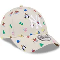 new-era-new-york-yankees-mlb-9forty-festive-beige-justerbar-buet-kasket-til-dreng