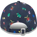 kasketter-buet-marinebla-justerbar-rem-til-barn-9forty-festive-fra-new-york-yankees-mlb-af-new-era