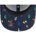 kasketter-buet-marinebla-justerbar-rem-til-barn-9forty-festive-fra-new-york-yankees-mlb-af-new-era
