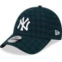 new-era-new-york-yankees-mlb-9forty-justerbar-gron-buet-flannel-kasket