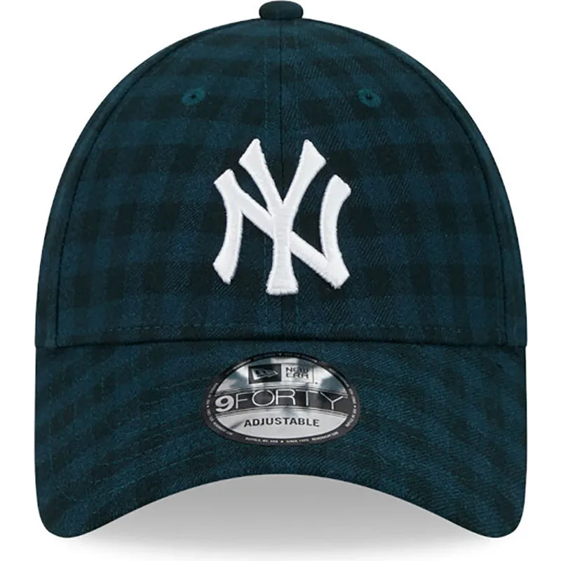 kasketter-buet-gron-justerbar-rem-9forty-flannel-fra-new-york-yankees-mlb-af-new-era