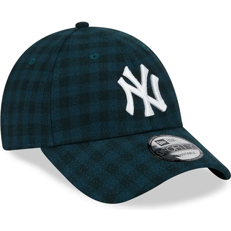 kasketter-buet-gron-justerbar-rem-9forty-flannel-fra-new-york-yankees-mlb-af-new-era