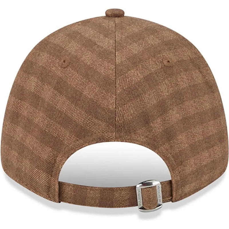 los-angeles-dodgers-mlb-new-era-9forty-flannel-justerbar-brun-buet-kasket