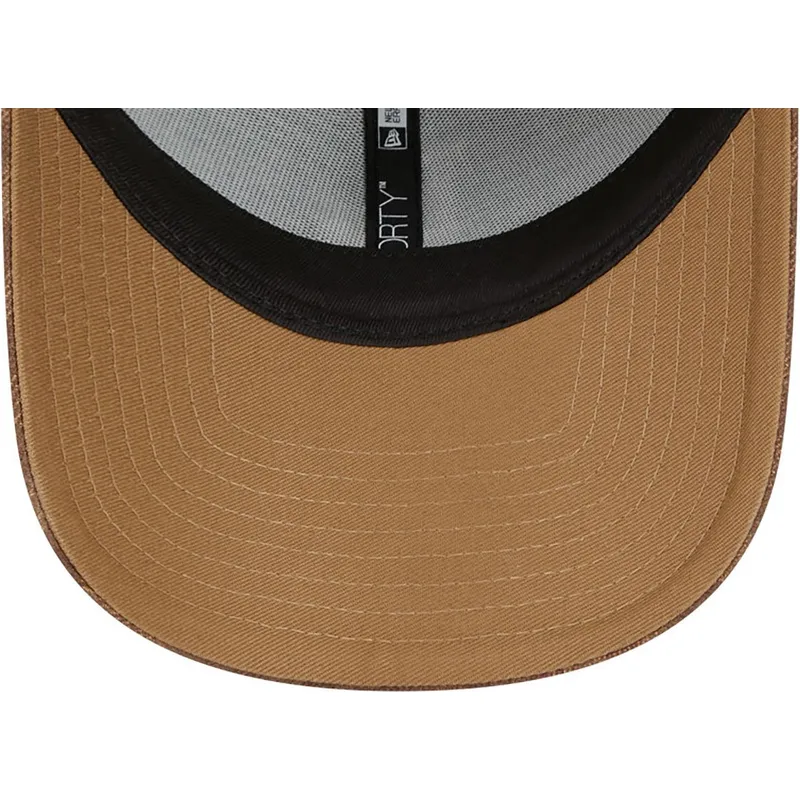 los-angeles-dodgers-mlb-new-era-9forty-flannel-justerbar-brun-buet-kasket