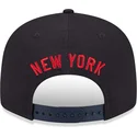 flad-marinebla-snapback-kasket-med-marineblat-logo-9fifty-side-patch-script-fra-new-york-yankees-mlb-fra-new-era