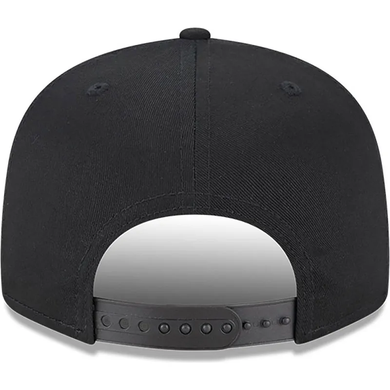 flad-sort-snapback-kasket-med-brunt-logo-9fifty-seasonal-infill-fra-new-york-yankees-mlb-fra-new-era