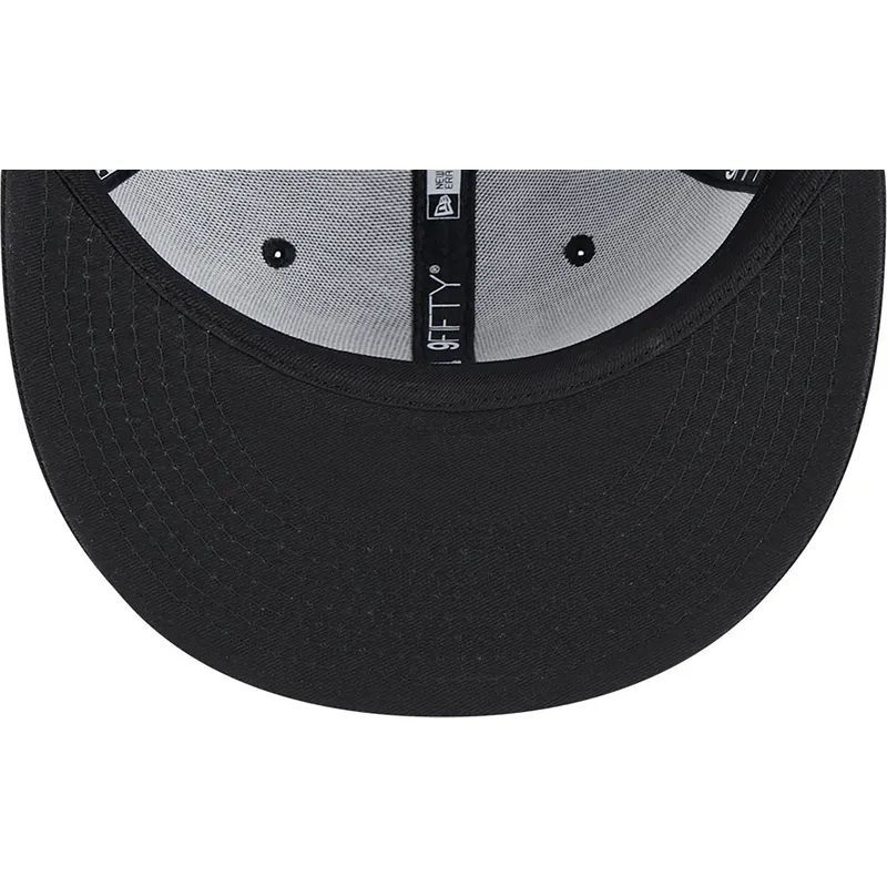 flad-sort-snapback-kasket-med-brunt-logo-9fifty-seasonal-infill-fra-new-york-yankees-mlb-fra-new-era