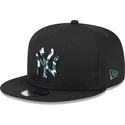 sort-snapback-kasket-med-flad-skygge-og-blat-logo-9fifty-seasonal-infill-fra-new-york-yankees-mlb-af-new-era