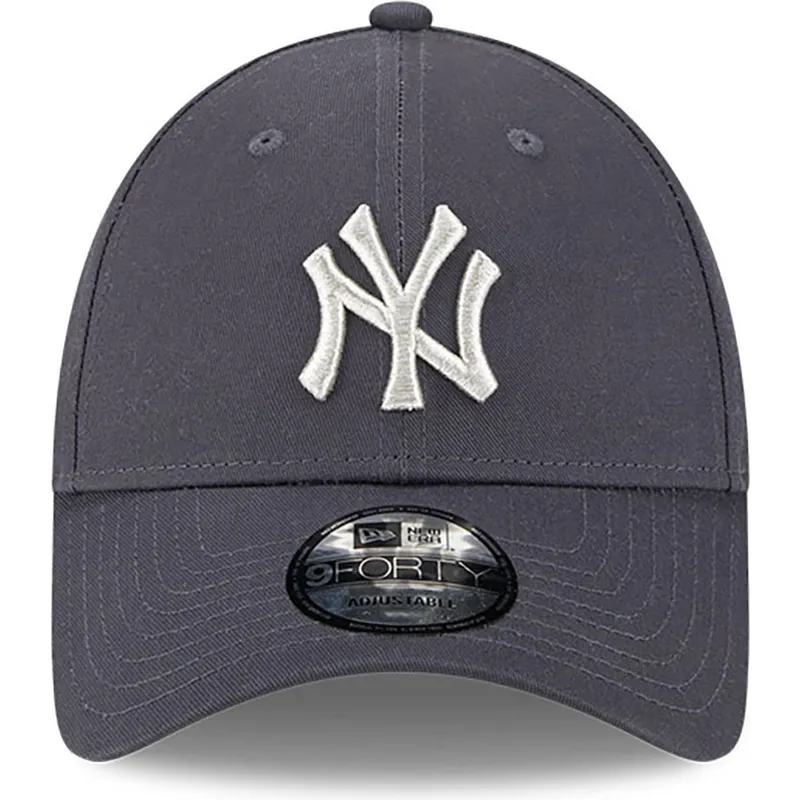 kasketter-buet-gra-justerbar-rem-9forty-metallic-fra-new-york-yankees-mlb-af-new-era kasketter-buet-gra-justerbar-rem-9forty-metallic-fra-new-york-yankees-mlb-af-new-era