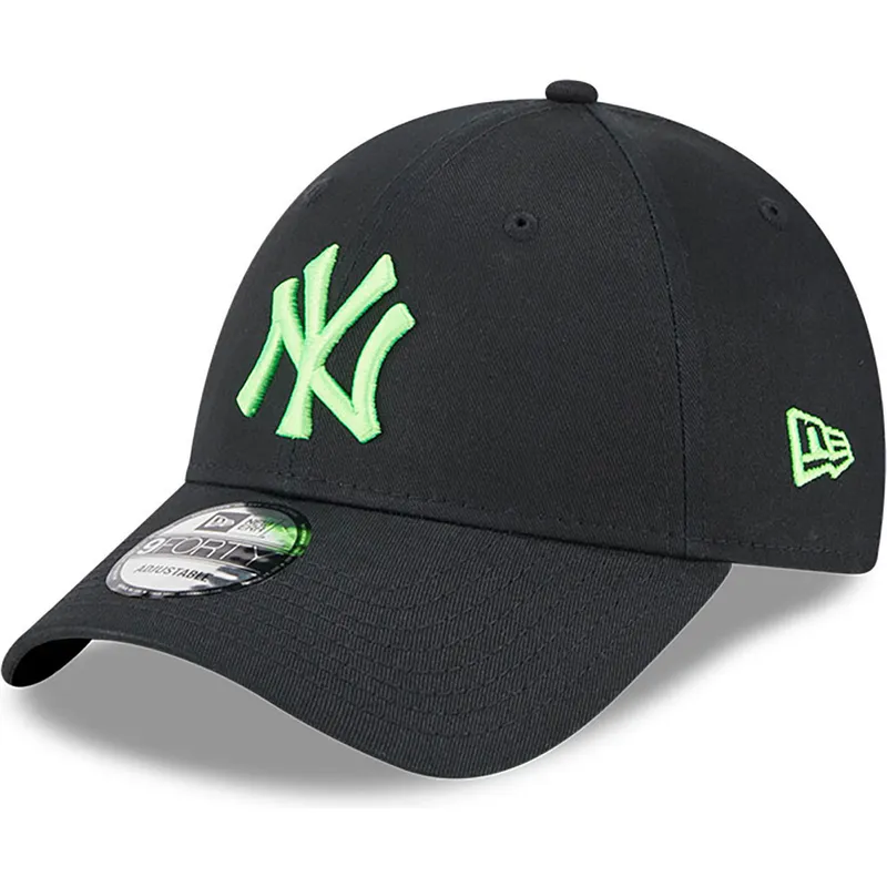 kasketter-buet-sort-justerbar-rem-9forty-neon-fra-new-york-yankees-mlb-af-new-era