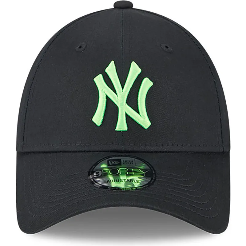 kasketter-buet-sort-justerbar-rem-9forty-neon-fra-new-york-yankees-mlb-af-new-era