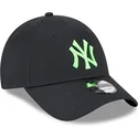 new-era-new-york-yankees-mlb-9forty-neon-justerbar-sort-buet-kasket-med-gront-logo