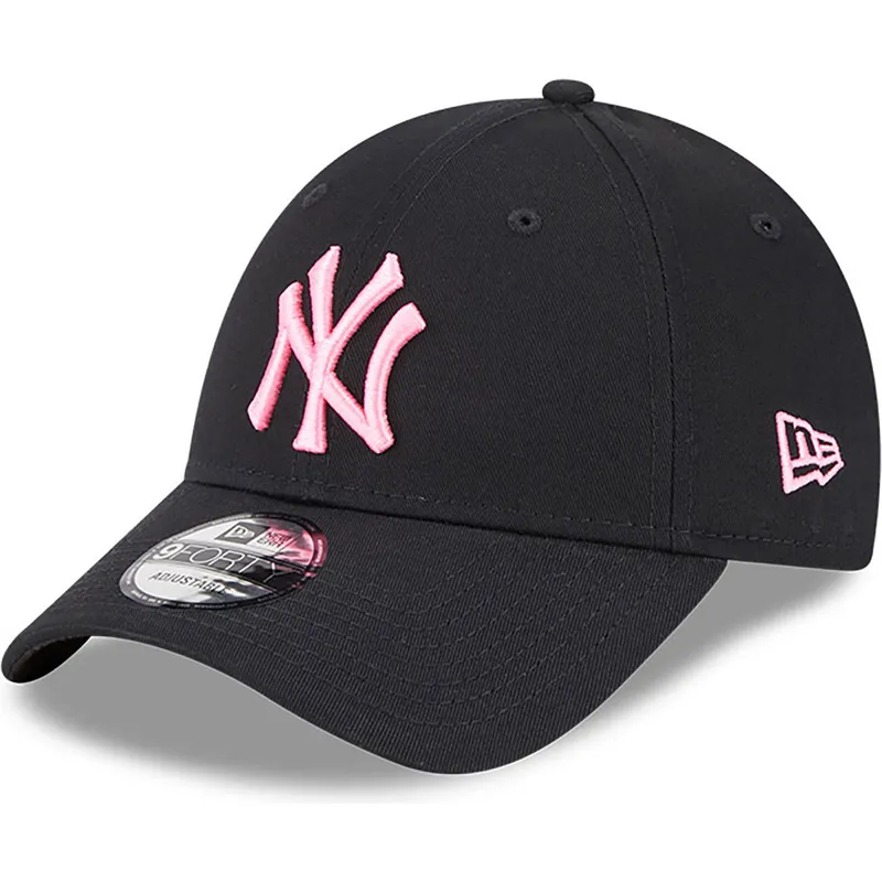 kasketter-buet-sort-justerbar-rem-rosa-9forty-neon-fra-new-york-yankees-mlb-af-new-era kasketter-buet-sort-justerbar-rem-rosa-9forty-neon-fra-new-york-yankees-mlb-af-new-era